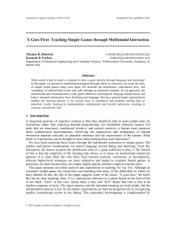 X Goes First: Teaching a Simple Game through Multimodal Interaction