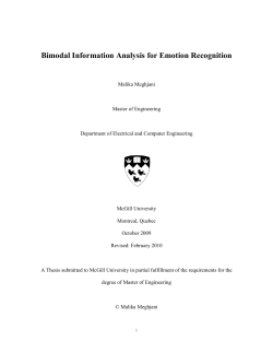 Bimodal Information Analysis for Emotion Recognition