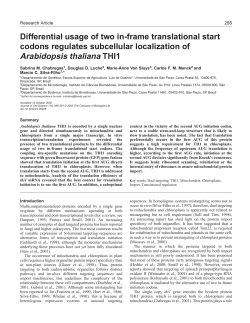 Differential usage of two in-frame translational start codons