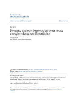 Persuasive evidence: Improving customer service through evidence