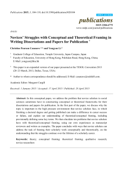 Novices` Struggles with Conceptual and Theoretical Framing in