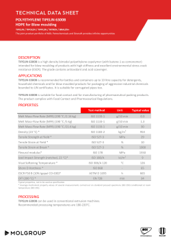 POLYETHYLENE TIPELIN 6300B HDPE for Blow moulding