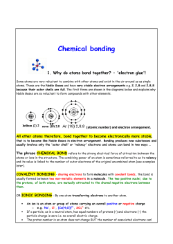 Chem ical bonding