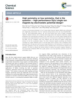 high performance Dy(iii) single-ion magnets by