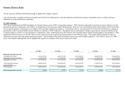 Primary Reserve Ratio - Worcester State University