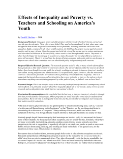 Effects of Inequality and Poverty vs