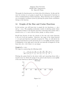 14 Graphs of the Sine and Cosine Functions