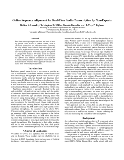 Online Sequence Alignment for Real