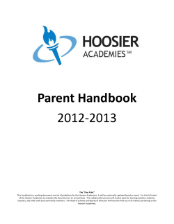 Hoosier Academy Handbook2008-2009