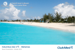 Columbus Isle 4 - Bahamas - Club Med Travel Agent Portal