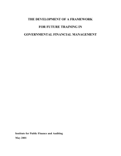 the development of a framework for future