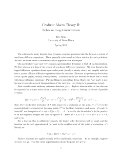 Graduate Macro Theory II: Notes on Log-Linearization