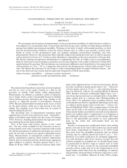 PLANETESIMAL FORMATION BY GRAVITATIONAL INSTABILITY