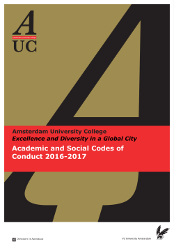 Academic and Social Codes of Conduct 2016-2017