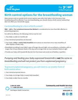 Birth control options for the breastfeeding woman