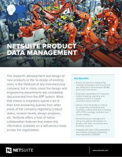 NETSUITE PRODUCT DATA MANAGEMENT
