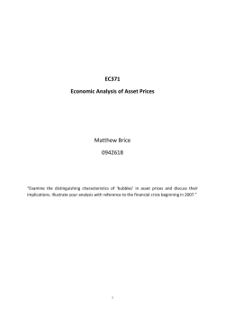 in asset prices and discuss their implications. Illustrate your analysis