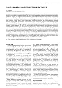Erosion processes and their control in New Zealand