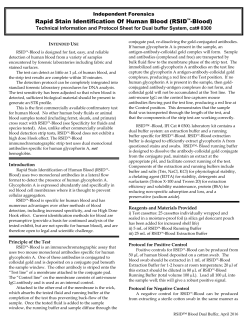 Rapid Stain Identification Of Human Blood (RSID™