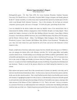 District_Assembly_Report_2013 - North Arkansas District Church of