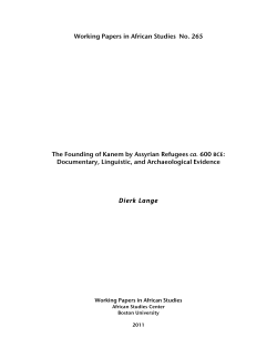 The Founding of Kanem by Assyrian Refugees
