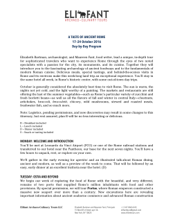 Rome 2016 program TO SEND - Elifant Archaeo