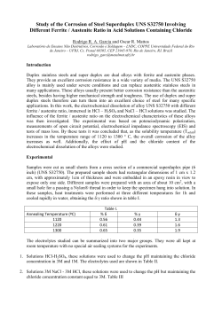 Study of the Corrosion of Steel Superduplex UNS S32750 Involving