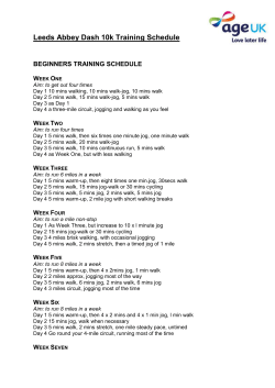 Leeds Abbey Dash 10k Training Schedule