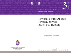 Toward a Euro-Atlantic Strategy for the Black Sea Region