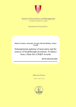 Schumpeterian patterns of innovation and the sources of