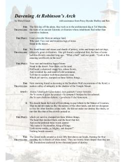 Davening At Robinson`s Arch