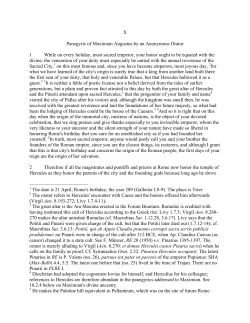 Panegyric of Maximian (289 CE)