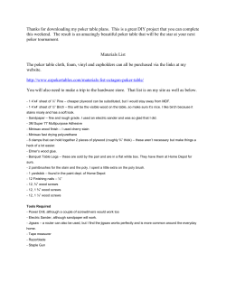 FREE PDF Containing Full Octagon Poker Table Plans