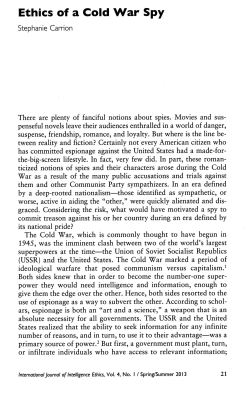 Ethics of a Cold War Spy