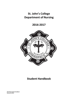Handbook - St. John`s College of Nursing