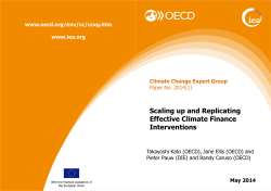 Scaling up and Replicating Effective Climate Finance
