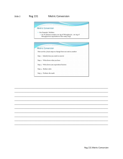 Nsg 131 Metric Conversion