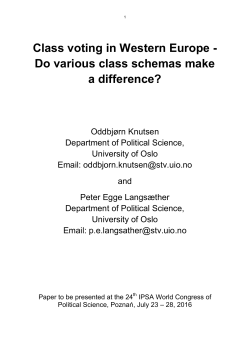 Class voting in Western Europe