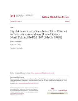 Eighth Circuit Rejects State Action Taken Pursuant to Twenty