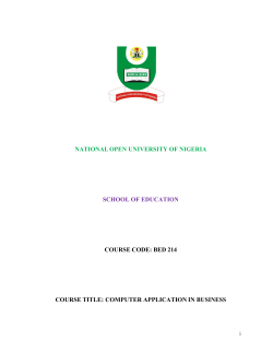 BED214 - National Open University of Nigeria