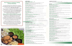 Off Premise Catering Menu
