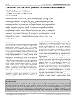 Comparative study of solvent properties for carbon dioxide absorption