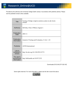 Title Testing of bridge weigh-in-motion system in sub