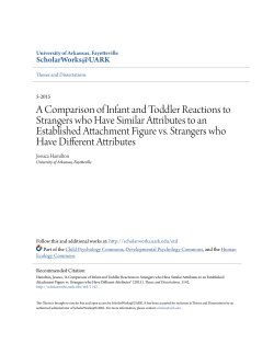 A Comparison of Infant and Toddler Reactions to Strangers who