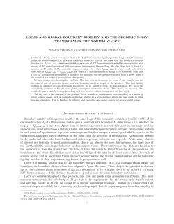 Local and global boundary rigidity and the geodesic X