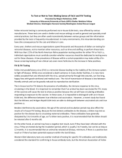 To Test or Not to Test: Making Sense of FeLV