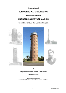 Bundaberg Waterworks 1902 - Bundaberg Regional Council