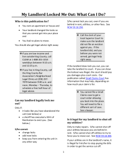 my landlord locked me out: what can i do