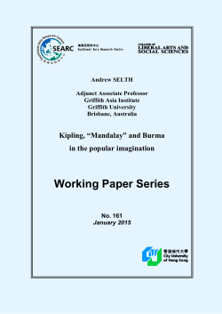 Kipling, &ldquo;Mandalay&rdquo; and Burma in the popular imagination