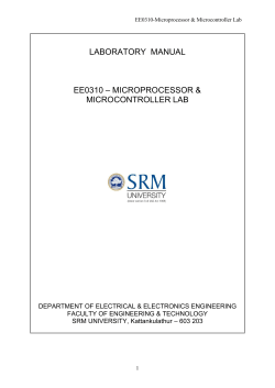 Microprocessor lab manual-EE0310